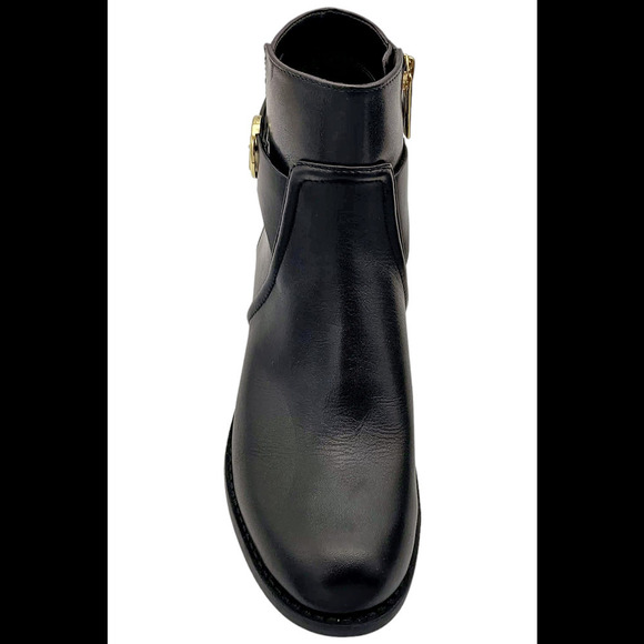 Michael Kors Women's Carmen Leather Ankle Boot Black - Medium - Picture 2 of 3